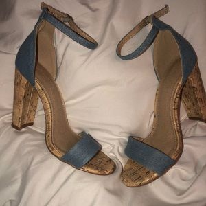 Charolette Russe Denim and Cork heels